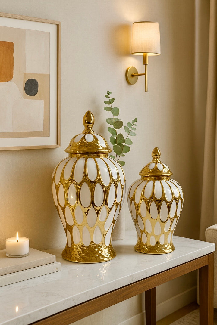 Golden Halo Vase Set