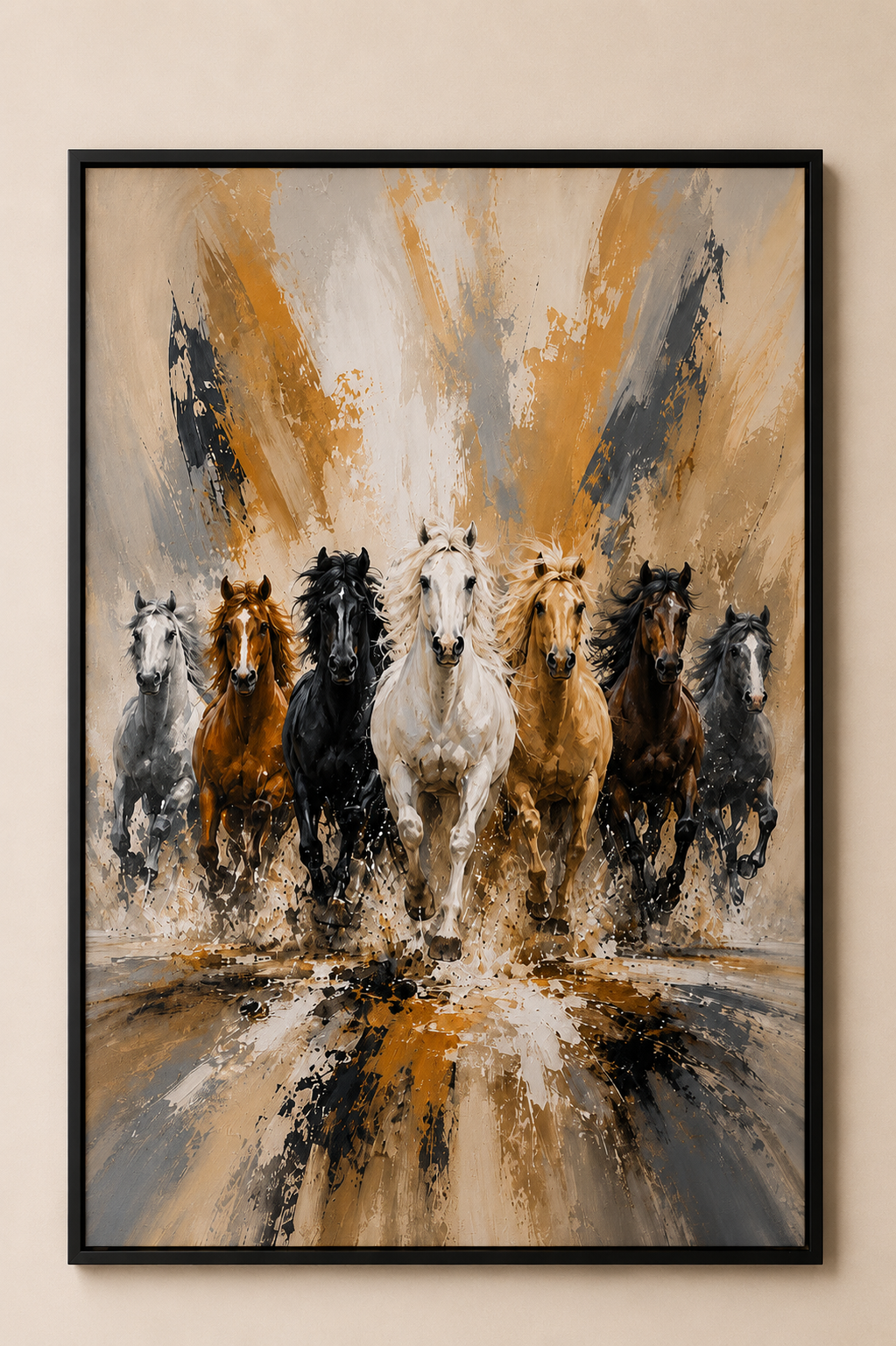 Seven Horses Ascend Wall Art