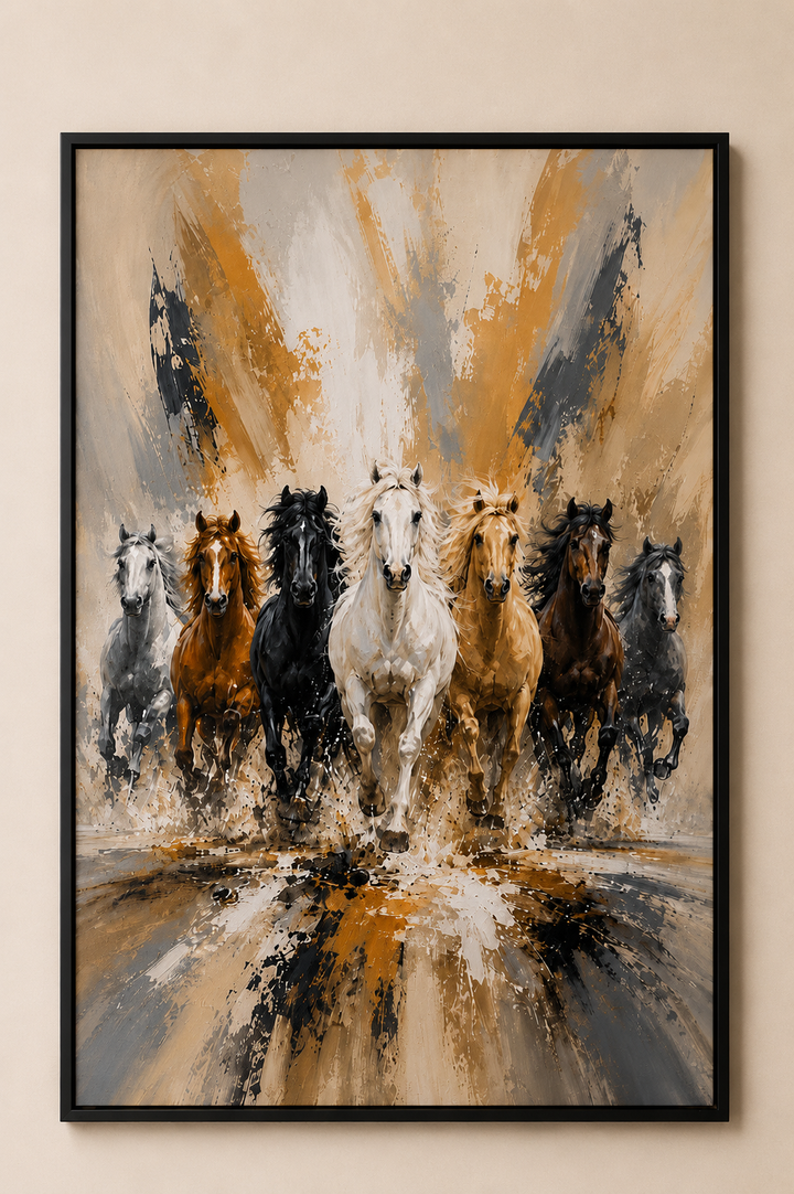 Seven Horses Ascend Wall Art