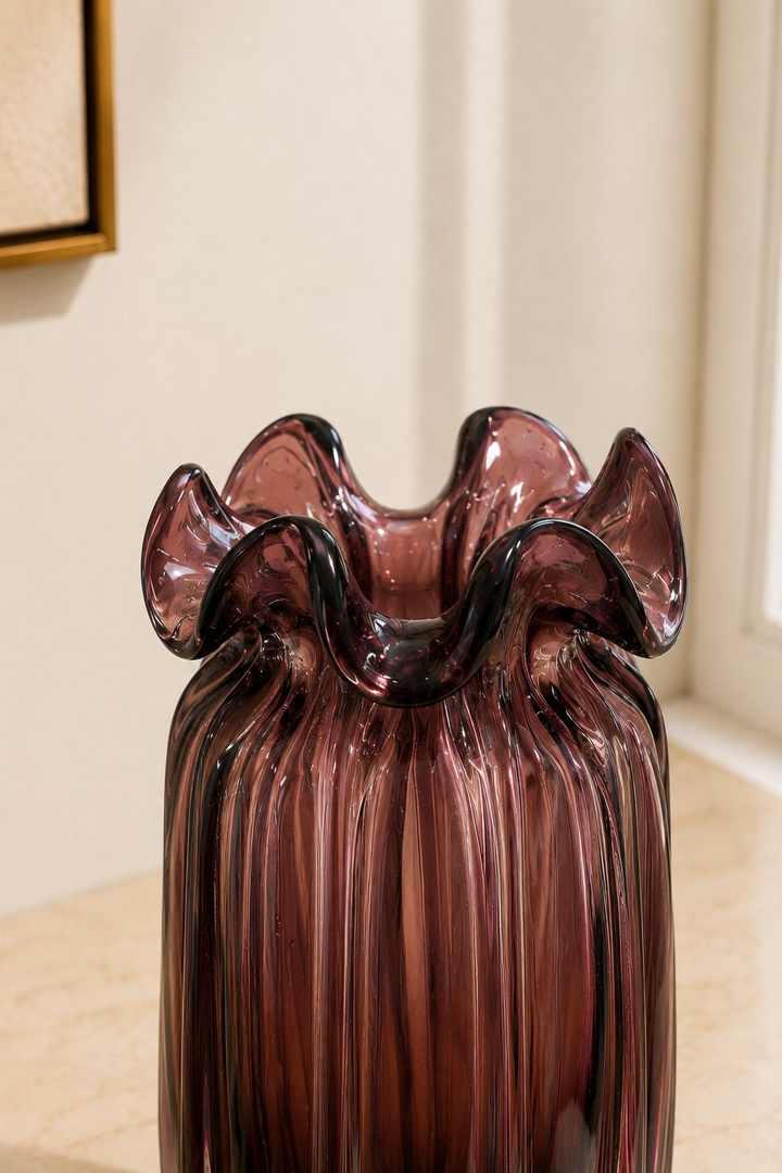 Amberwave Art Glass Vase
