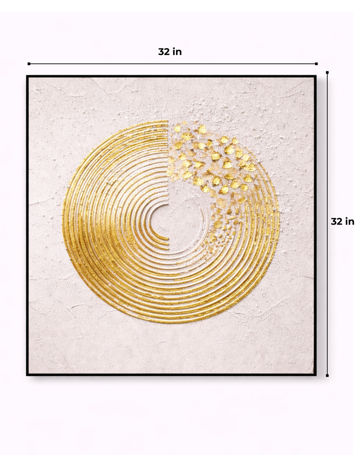 Golden Orbit Canvas Wall Art