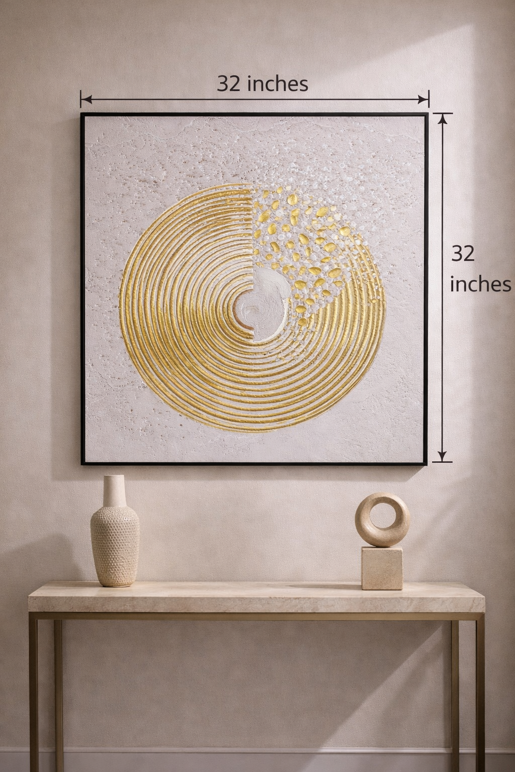 Golden Orbit Canvas Wall Art