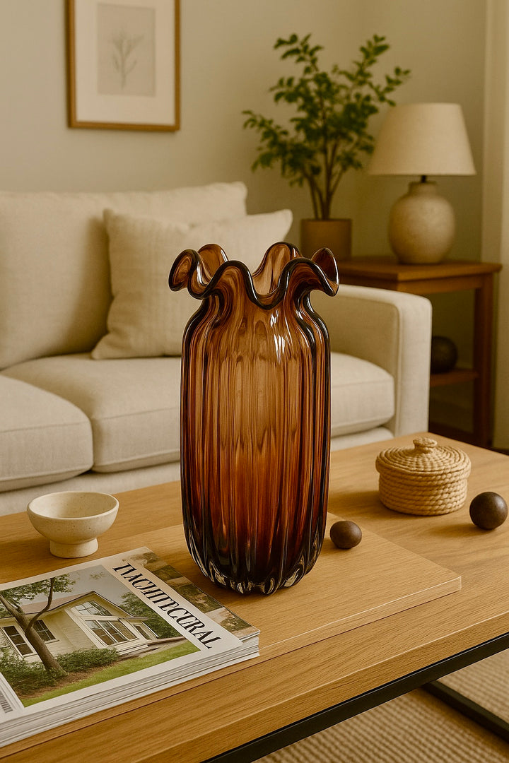 Amberwave Art Glass Vase