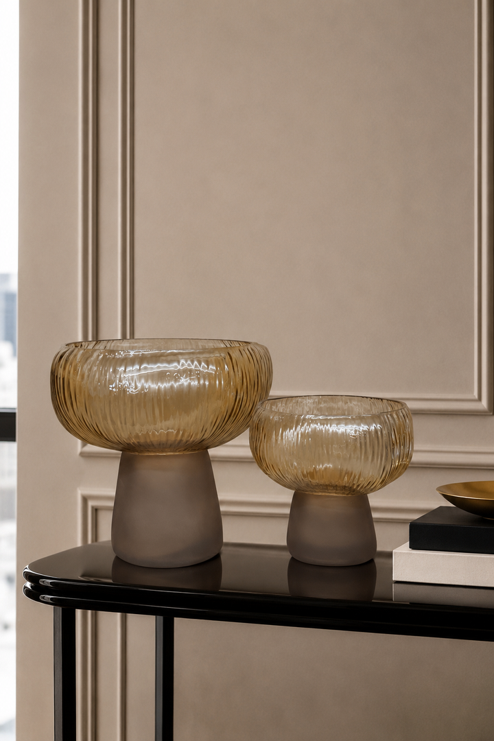 Solenne Vase Set - Amber Brown