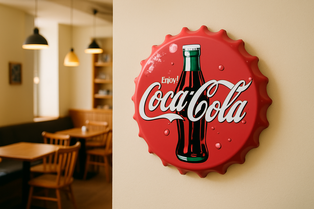 Coca Cola Red Metal Bottle Cap Wall Decor
