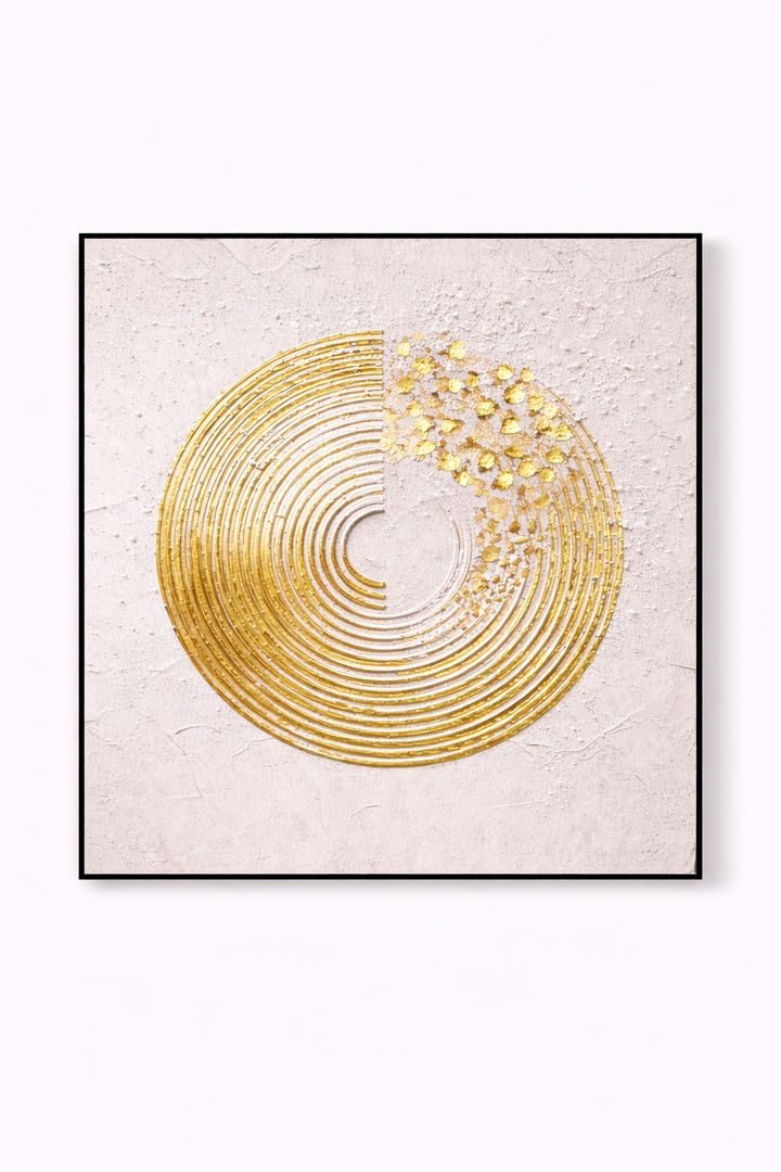 Golden Orbit Canvas Wall Art
