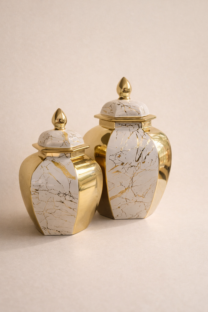 Auric Marble Vase Set