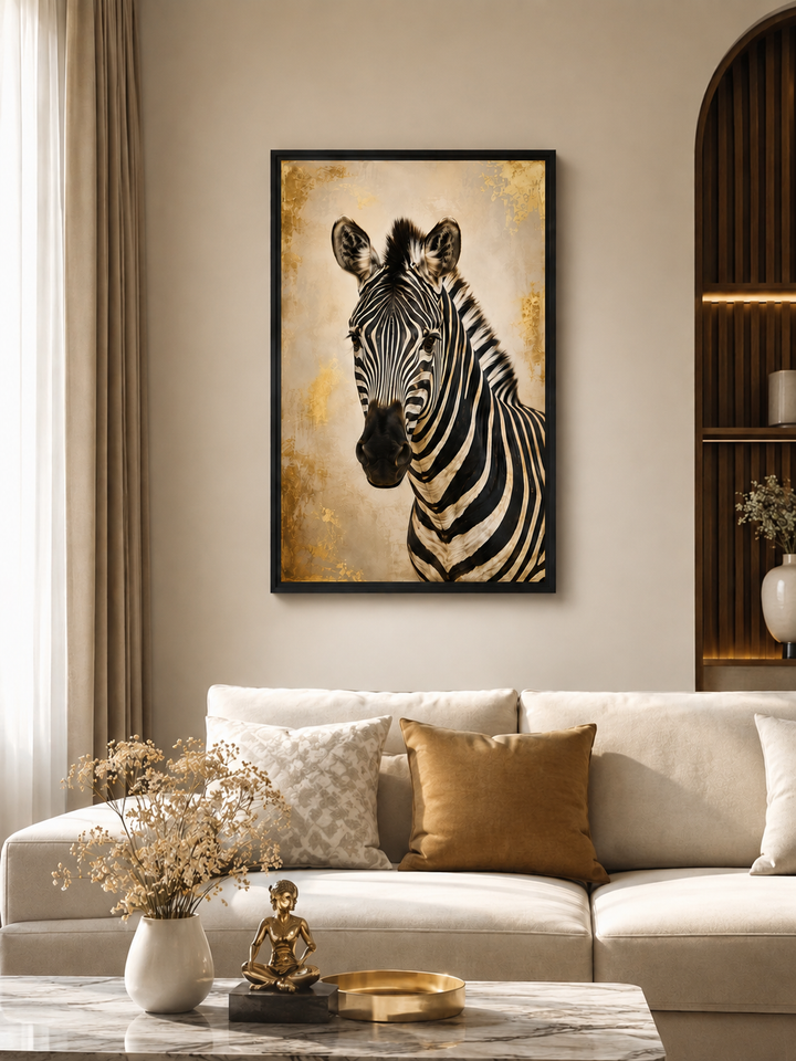 Savannah Noir Zebra Canvas Wall Art