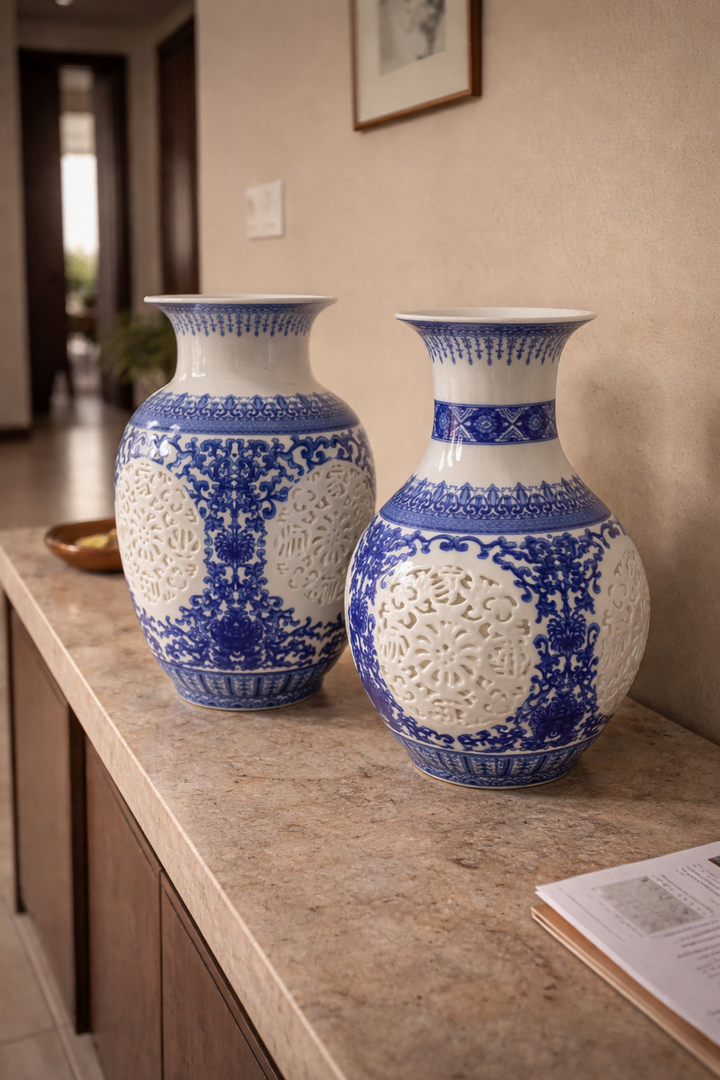 Royal Blue Grace Vase Set