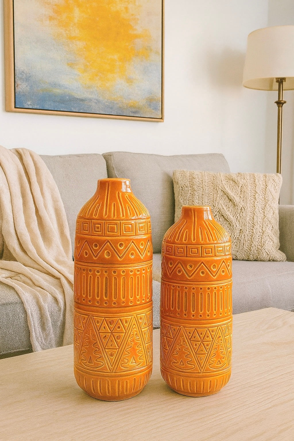 Amber Heritage Vase set