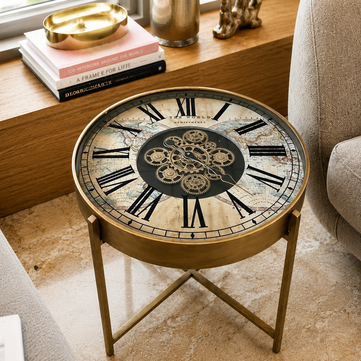 Globetrotter Clock Table