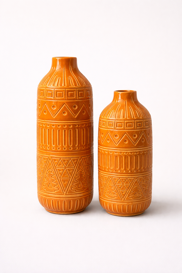 Amber Heritage Vase set