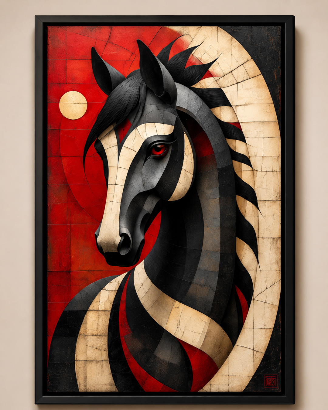 Crimson Stallion Wall Art