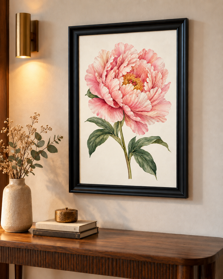 Blush Peony Bloom Wall Art