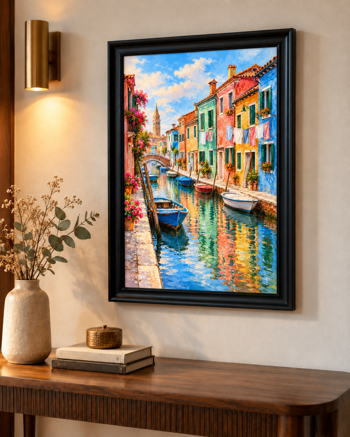 Burano Island Colorful Houses Wall Art