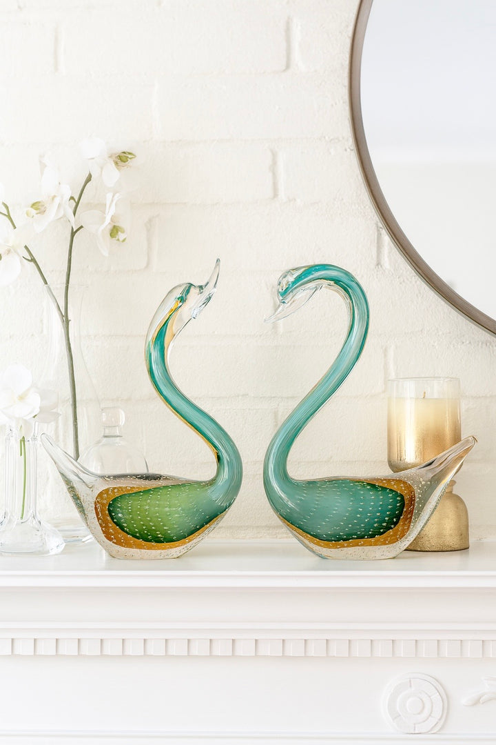 Emerald Grace Swan Set