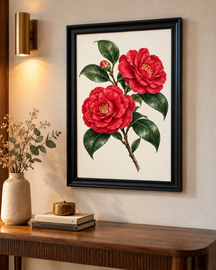 Camellia Branch Wall Art