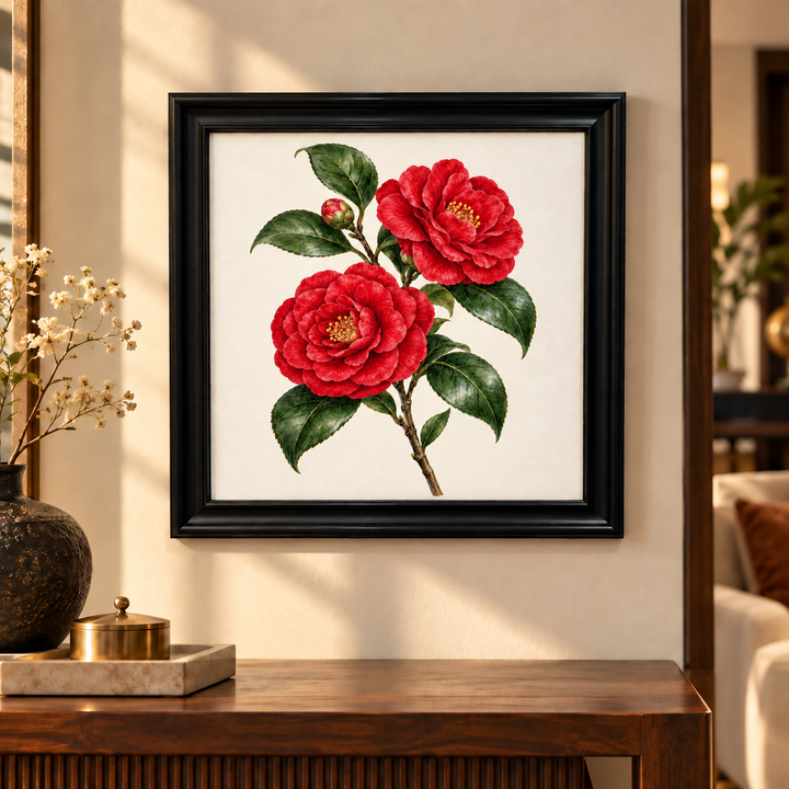 Camellia Branch Wall Art