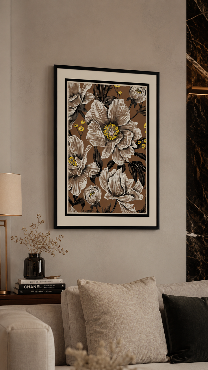 Amber Bloom Reverie Wall Art