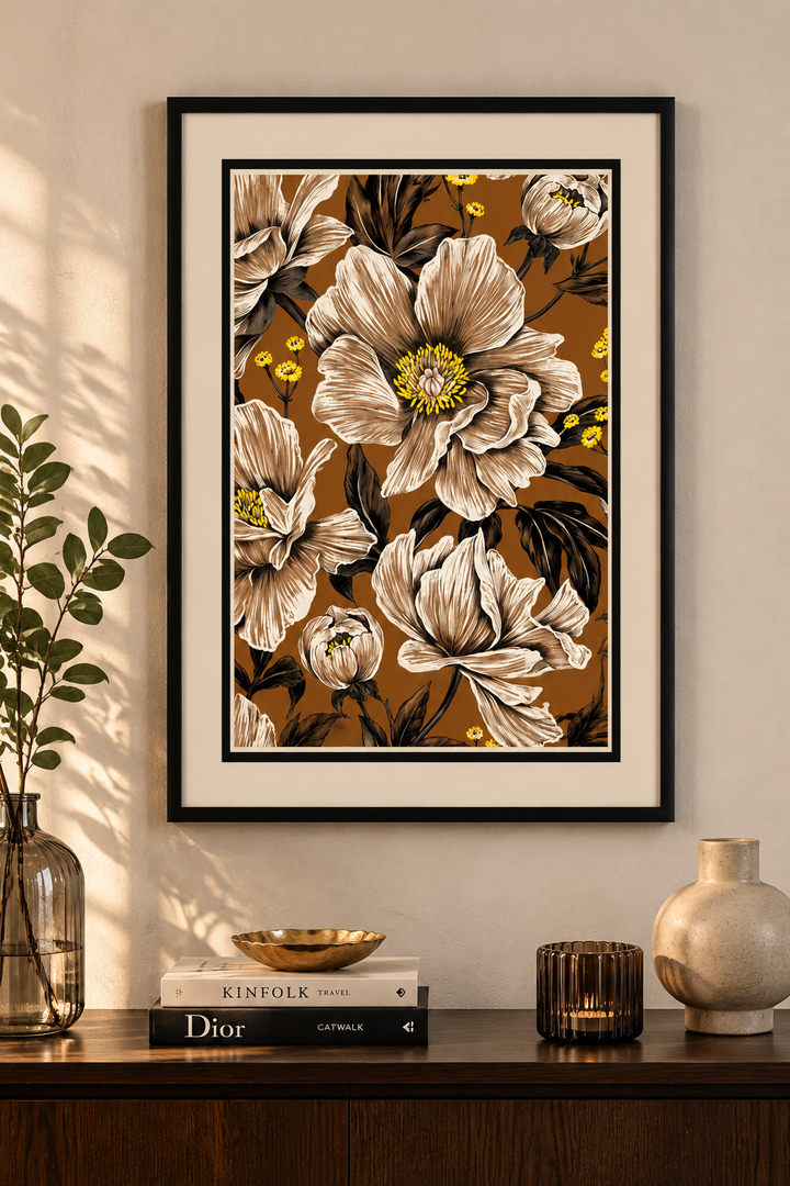 Amber Bloom Reverie Wall Art