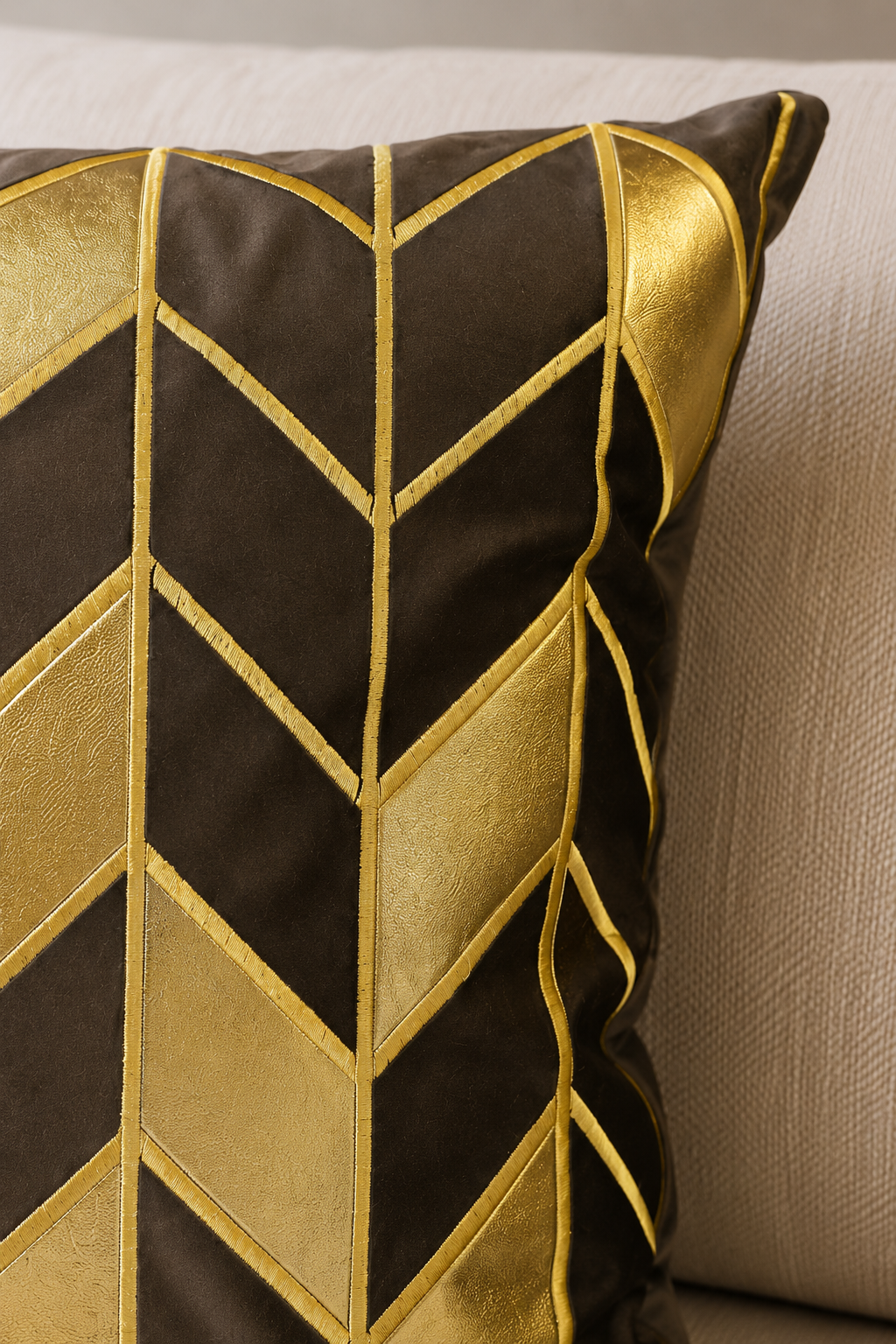 Chevron Velvet Cushion Cover