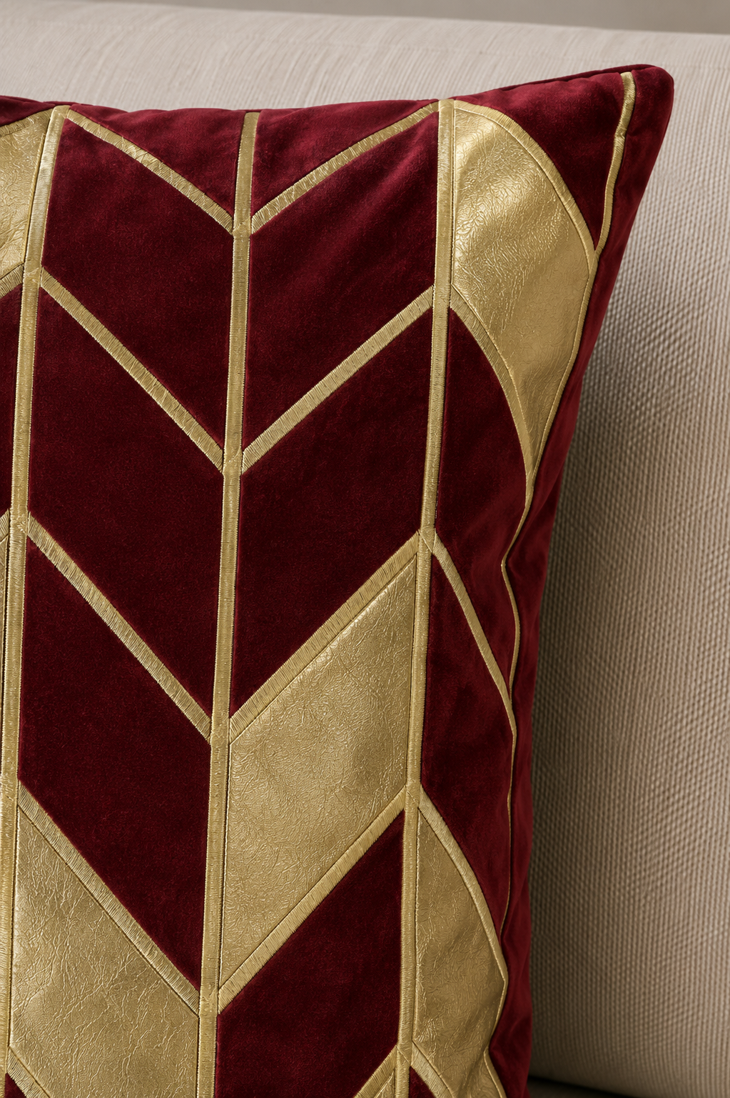Chevron Velvet Cushion Cover