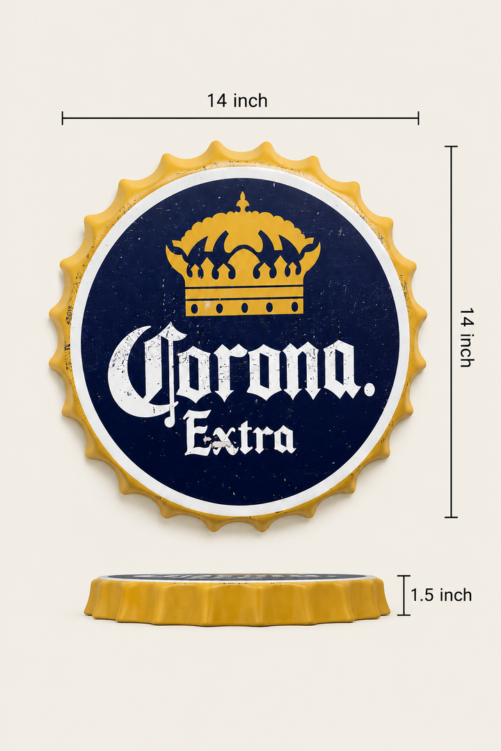 Corona Extra Metal Bottle Cap Wall Decor