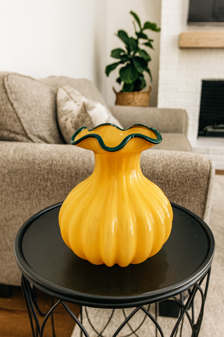Solara Bloom Ribbed Vases