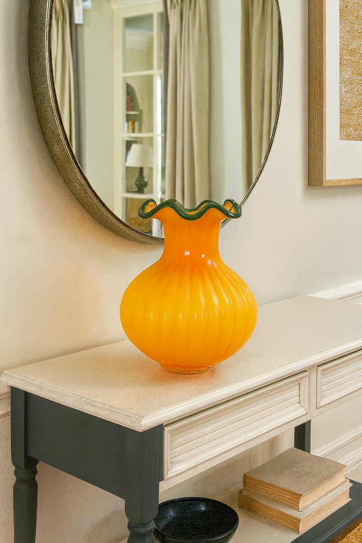 Solara Bloom Ribbed Vases