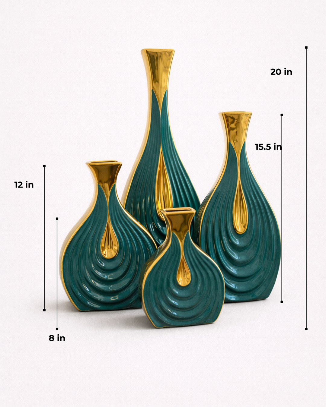 Opulent Cascade Vase Collection Set