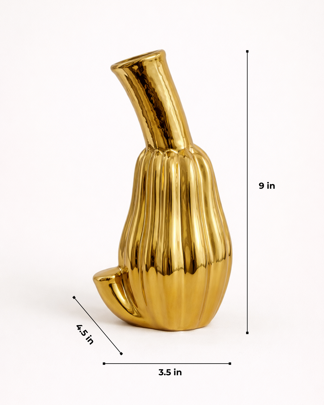 Golden Élan Statement Vase