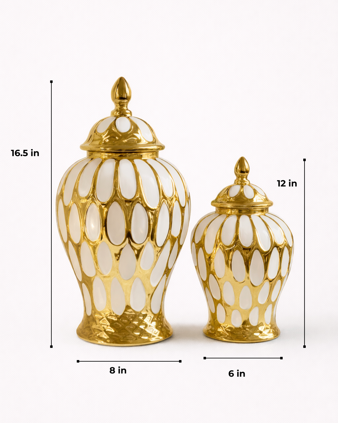 Golden Halo Vase Set