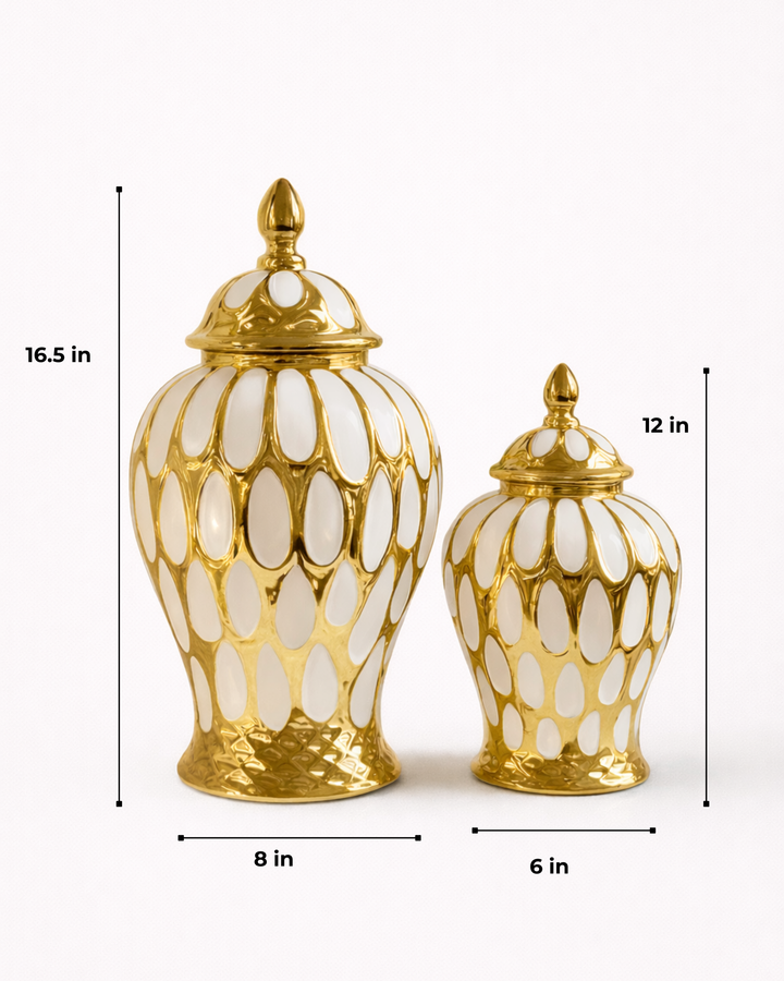 Golden Halo Vase Set