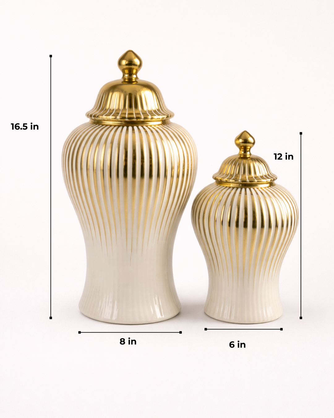 Ivory Regal Vase Set