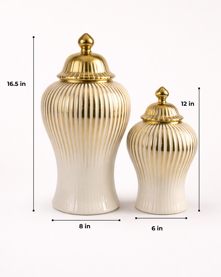 Ivory Regal Vase Set