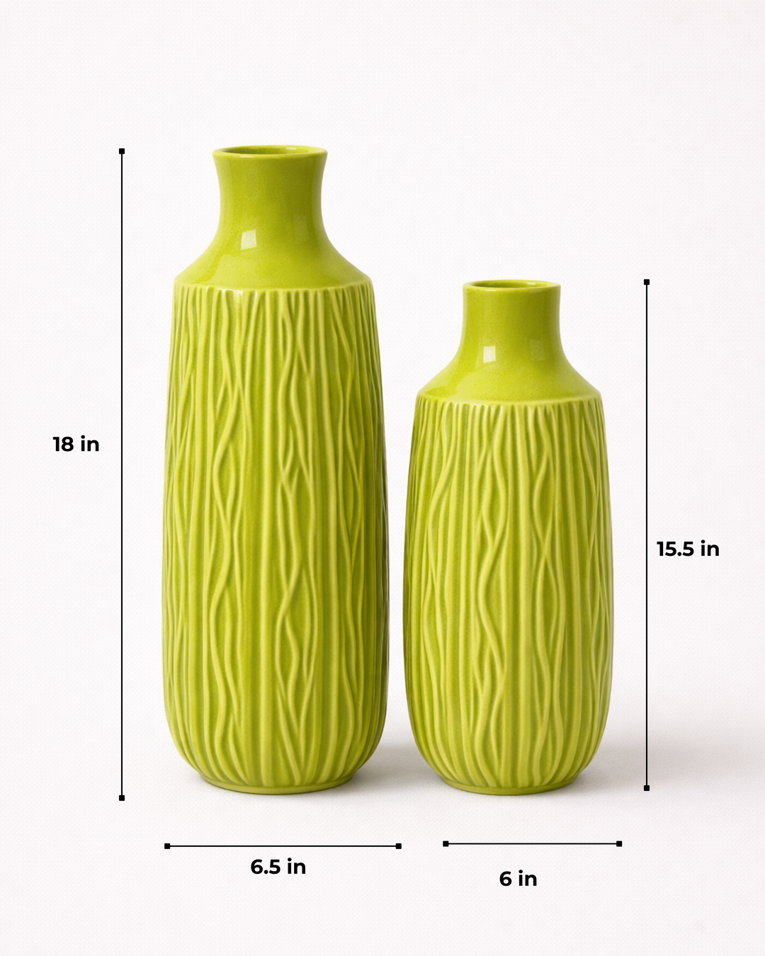 Lime Luxe Vase Set