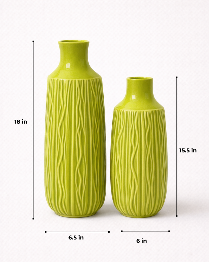 Lime Luxe Vase Set
