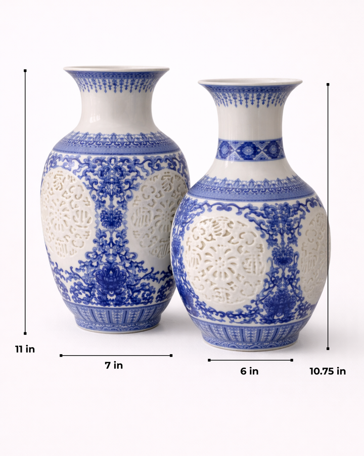 Royal Blue Grace Vase Set