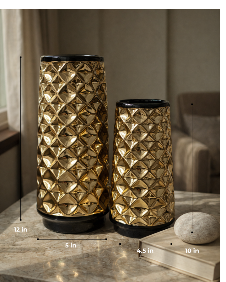 Gilded Charm Vase Set