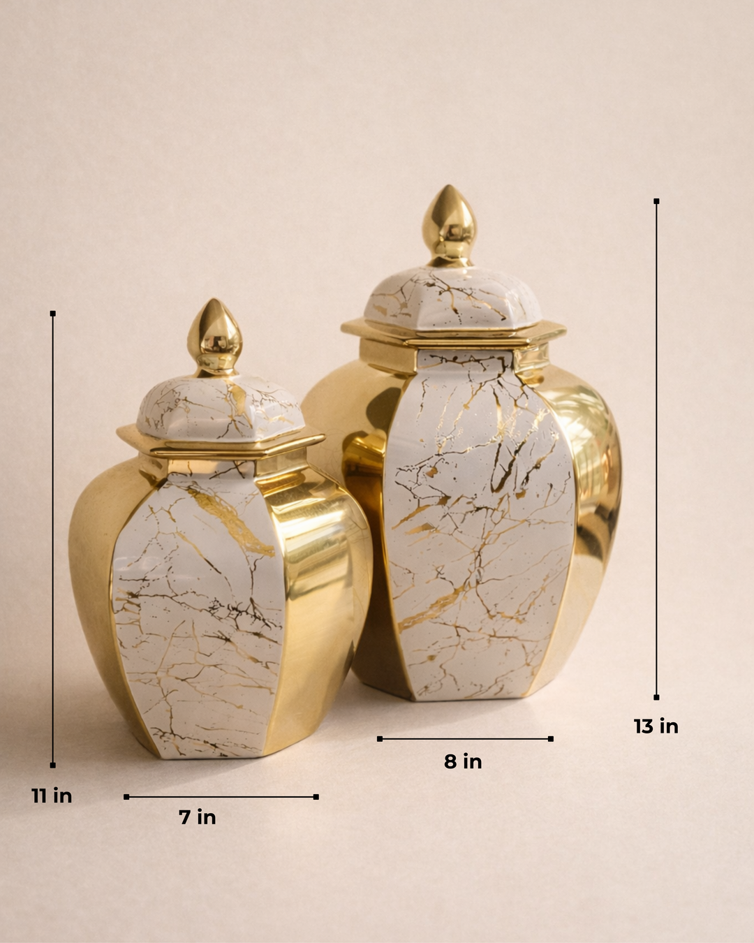 Auric Marble Vase Set