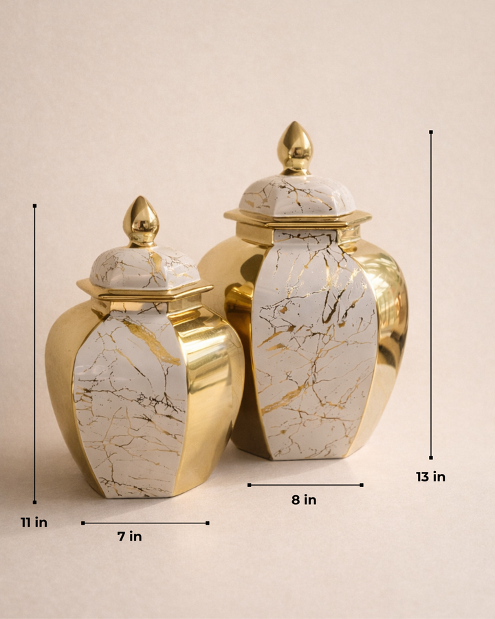 Auric Marble Vase Set