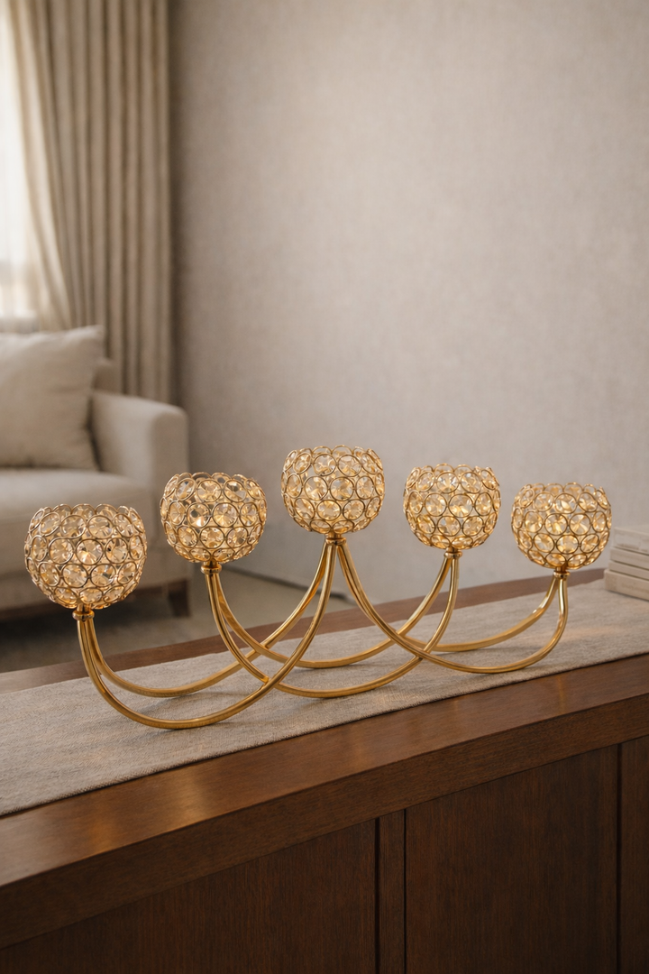 Golden Radiance Candle Stand