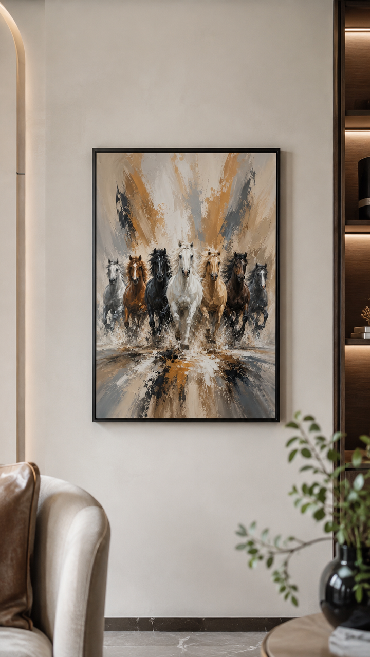 Seven Horses Ascend Wall Art