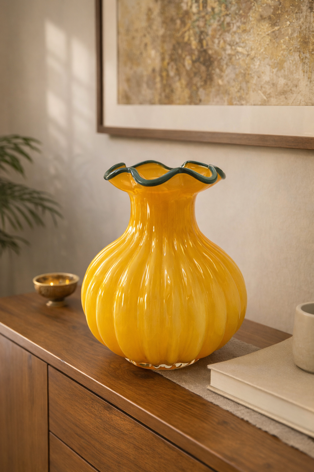 Solara Bloom Ribbed Vases