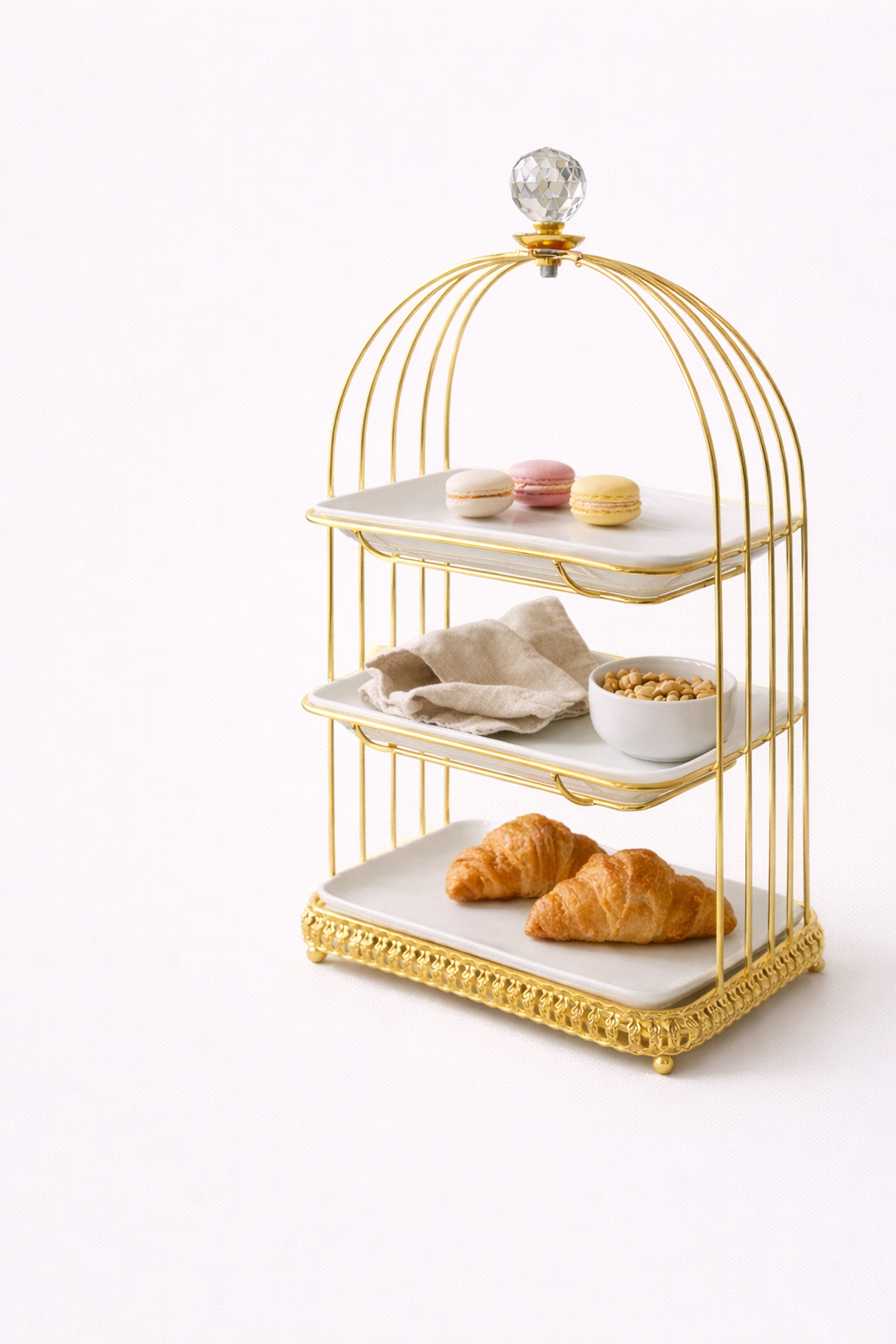 Imperial Delight Serving Stand - Rectangle Three Tier