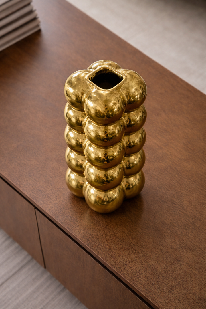 Celestra Gold Orb Vase