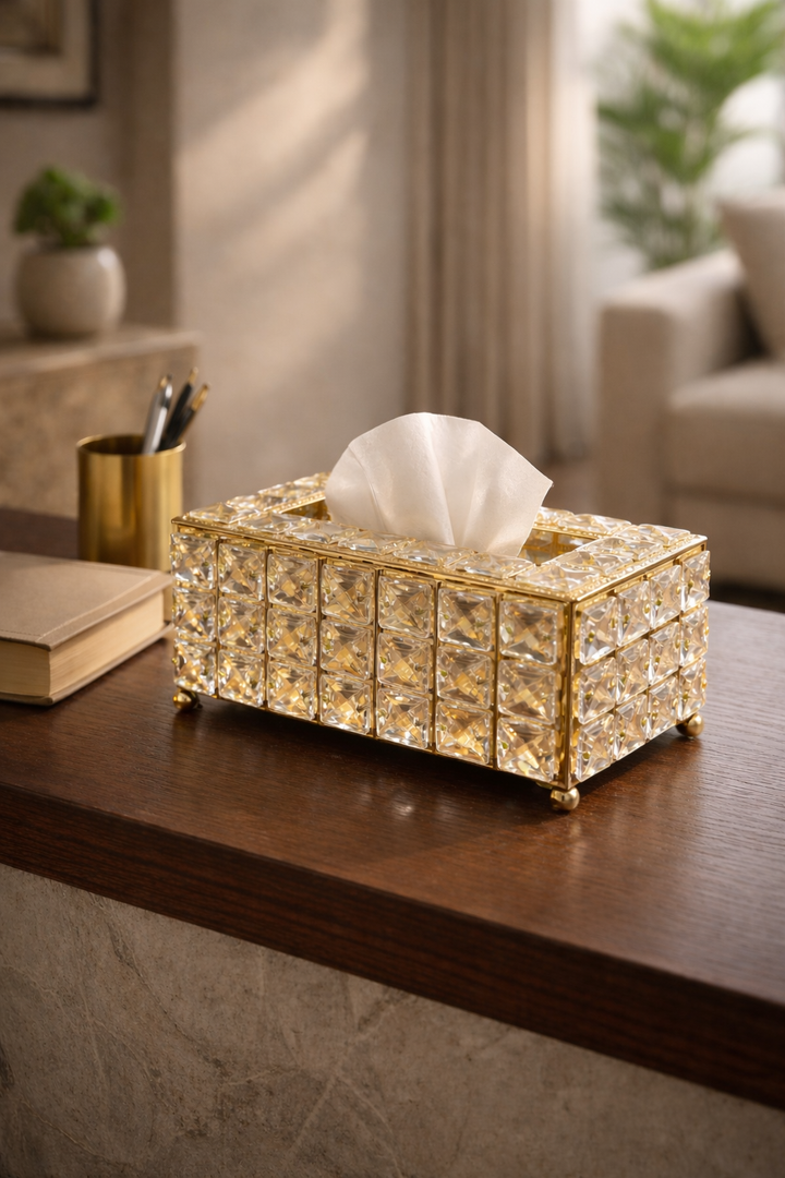 Golden Prism Tissue Box