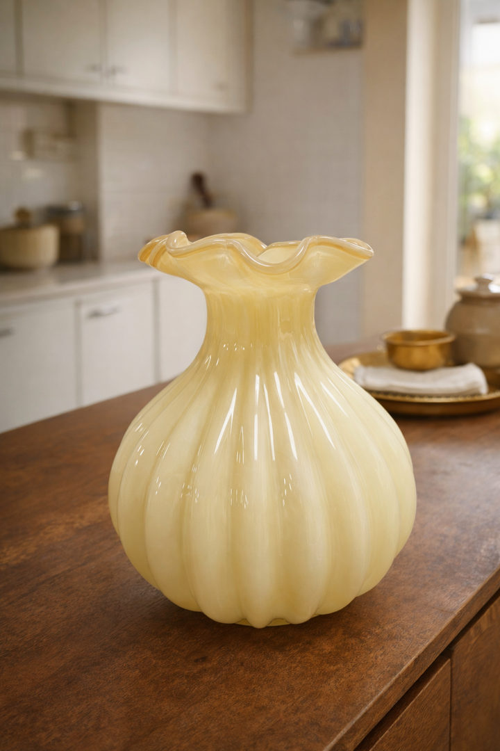 Solara Bloom Ribbed Vases