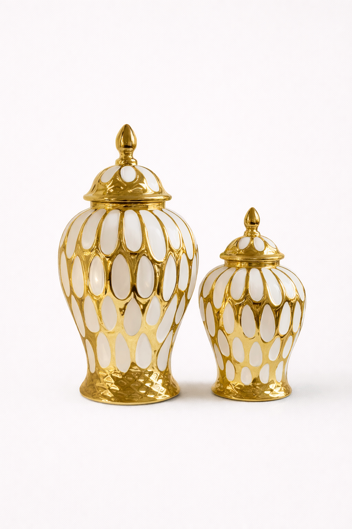Golden Halo Vase Set