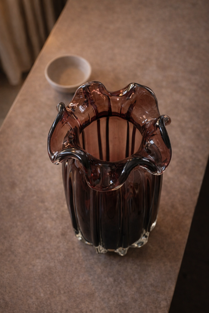 Amberwave Art Glass Vase